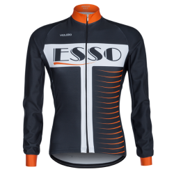 Męska bluza rowerowa Vezuvio Esso Orange