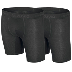 Męski zestaw 2 x bokserki długa nogawka Vezuvio Q-Skin potówka czarna