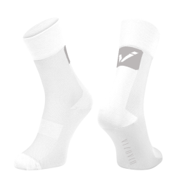 Skarpety sportowo - kolarskie długie Vezuvio white