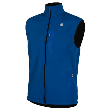 Bezrękawnik sportowy Blue STOP WIND z membrany