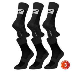 Skarpety sportowo - kolarskie długie Vezuvio Black 3 pary