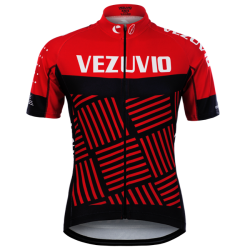 Męska koszulka rowerowa Vezuvio Lava Red