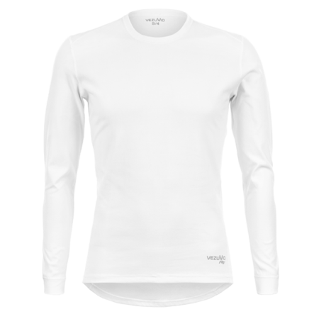 Męska koszulka Q-Skin medium biała długi rękaw